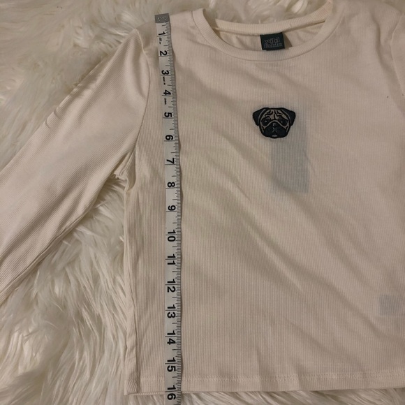 Wild Fable Long Sleeve Pug Crop Top Ivory 
 XS - Picture 13 of 15